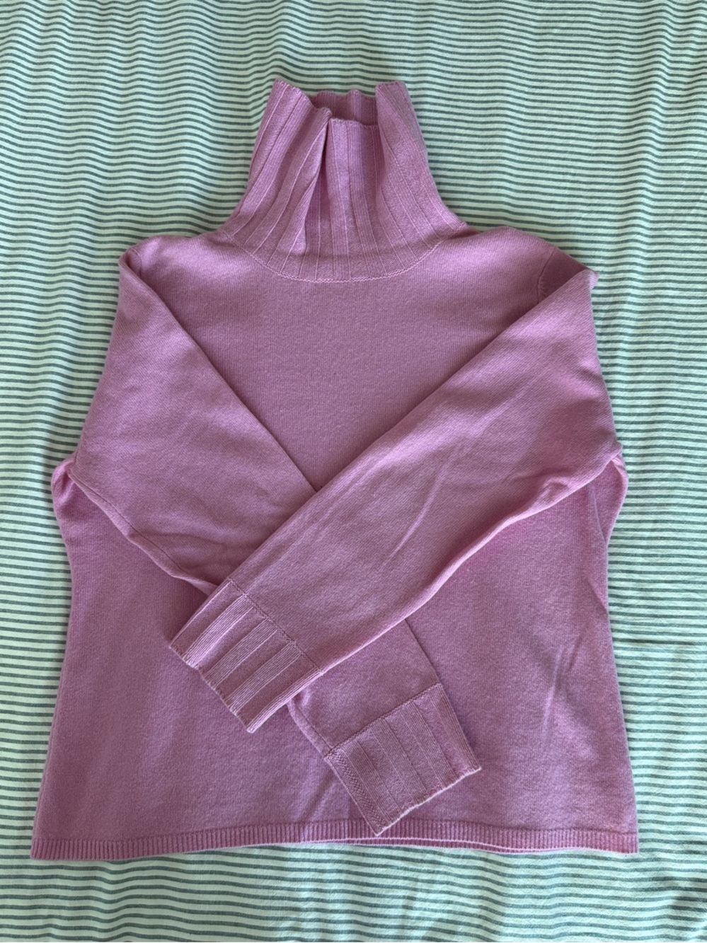 Cashmere Soft Pink Turtleneck Sweater